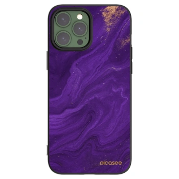 Picasee Apple iPhone 13 Pro Max Hülle - Schwarzes Silikon - Purple