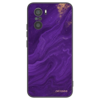 Picasee Xiaomi Poco F3 Hülle - Schwarzes Silikon - Purple