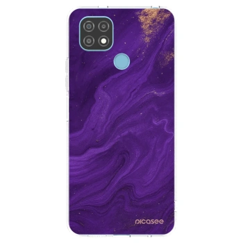 Picasee Realme C21 Hülle - Transparentes Silikon - Purple