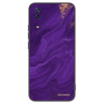 Picasee Vivo Y11s Hülle - Schwarzes Silikon - Purple