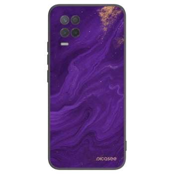 Picasee Realme 8 5G Hülle - Schwarzes Silikon - Purple