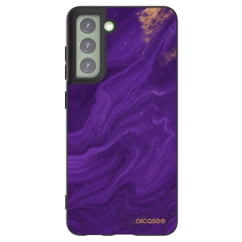 Picasee Samsung Galaxy S21 FE 5G Hülle - Schwarzes Silikon - Purple