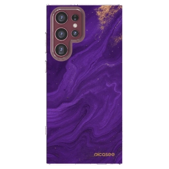 Picasee Samsung Galaxy S22 Ultra 5G Hülle - Transparentes Silikon - Purple