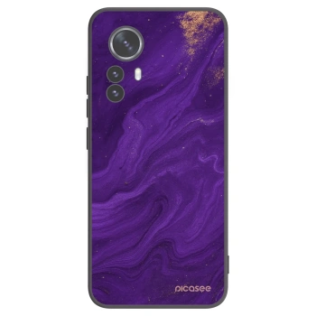 Picasee Xiaomi 12 Pro Hülle - Schwarzes Silikon - Purple