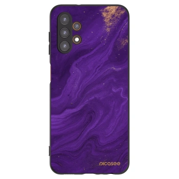 Picasee Samsung Galaxy A13 4G A135 Hülle - Schwarzes Silikon - Purple