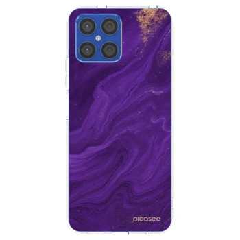 Picasee Honor X8 4G Hülle - Transparentes Silikon - Purple