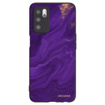 Picasee OPPO A16 Hülle - Schwarzes Silikon - Purple