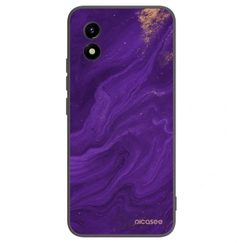 Picasee Vivo Y01 Hülle - Schwarzes Silikon - Purple