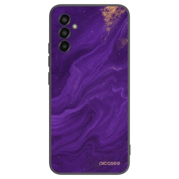 Picasee Samsung Galaxy M13 M135F Hülle - Schwarzes Silikon - Purple
