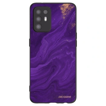 Picasee OPPO A94 5G Hülle - Schwarzes Silikon - Purple
