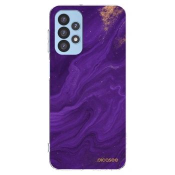 Picasee Samsung Galaxy A23 A235F 4G Hülle - Transparentes Silikon - Purple