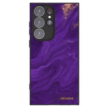 Picasee Samsung Galaxy S23 Ultra 5G Hülle - Schwarzes Silikon - Purple