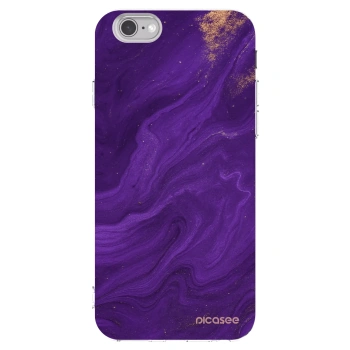 Picasee Apple iPhone 6/6S Hülle - Transparentes Silikon - Purple