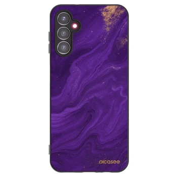 Picasee Samsung Galaxy A14 5G A146P Hülle - Schwarzes Silikon - Purple