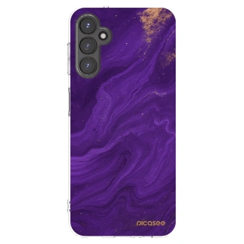 Picasee Samsung Galaxy A14 5G A146P Hülle - Transparentes Silikon - Purple