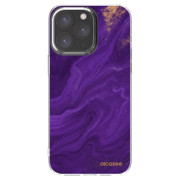 Picasee Apple iPhone 15 Pro Max Hülle - Transparentes Silikon - Purple