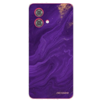 Picasee Motorola Moto G84 5G Hülle - Transparentes Silikon - Purple