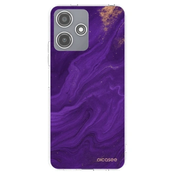 Picasee Xiaomi Redmi 12 5G Hülle - Transparentes Silikon - Purple