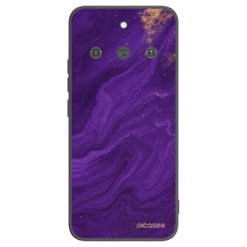 Picasee Realme 11 Pro+ Hülle - Schwarzes Silikon - Purple