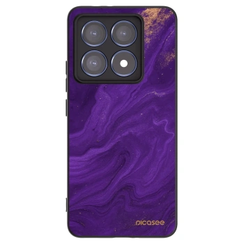 Picasee Xiaomi 14T Pro Hülle - Schwarzes Silikon - Purple
