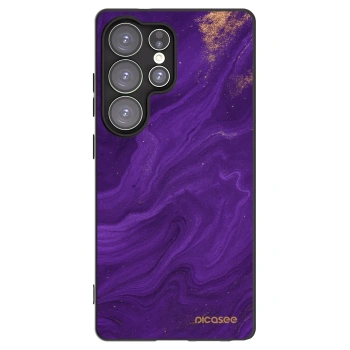 Picasee Samsung Galaxy S25 Ultra 5G Hülle - Schwarzes Silikon - Purple