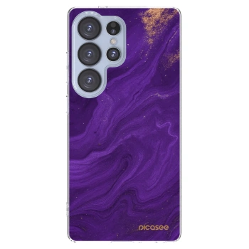 Picasee Samsung Galaxy S25 Ultra 5G Hülle - Transparentes Silikon - Purple
