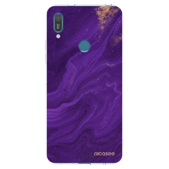 Picasee Huawei Y7 2019 Hülle - Transparentes Silikon - Purple