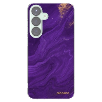 Picasee Samsung Galaxy S25+ 5G Hülle - Transparentes Silikon - Purple