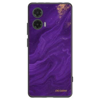 Picasee Motorola Moto G35 5G Hülle - Schwarzes Silikon - Purple