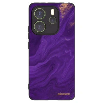 Picasee Xiaomi Redmi Note 14 4G Hülle - Schwarzes Silikon - Purple
