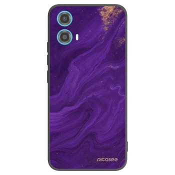 Picasee Motorola Moto G34 5G Hülle - Schwarzes Silikon - Purple