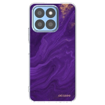 Picasee Honor X8c Hülle - Transparentes Silikon - Purple