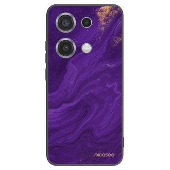 Picasee Xiaomi Redmi Note 14S Hülle - Schwarzes Silikon - Purple