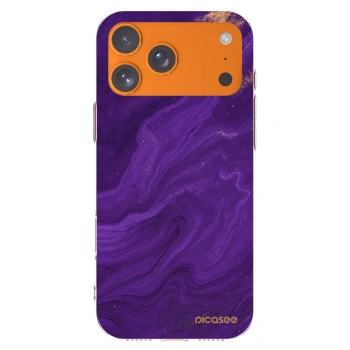 Picasee Apple iPhone 17 Pro Max Hülle - Transparentes Silikon - Purple