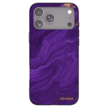 Picasee Apple iPhone 17 Pro Max Hülle - Schwarzes Silikon - Purple
