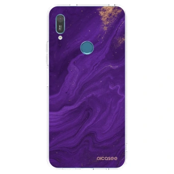 Picasee Huawei Y6 2019 Hülle - Transparentes Silikon - Purple