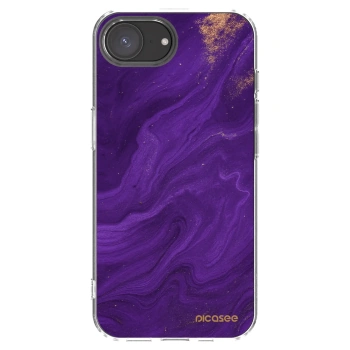 Picasee Apple iPhone 17e Hülle - Transparentes Silikon - Purple