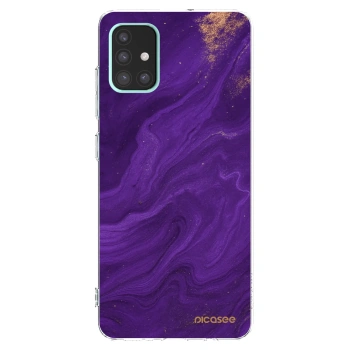 Picasee Samsung Galaxy A51 A515F Hülle - Transparentes Silikon - Purple