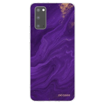 Picasee Samsung Galaxy S20 G980F Hülle - Transparentes Silikon - Purple