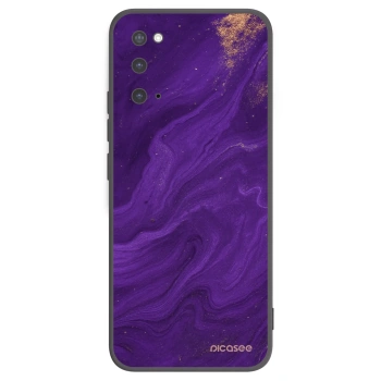 Picasee Samsung Galaxy S20 G980F Hülle - Schwarzes Silikon - Purple