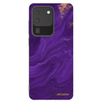 Picasee Samsung Galaxy S20 Ultra 5G G988F Hülle - Transparentes Silikon - Purple