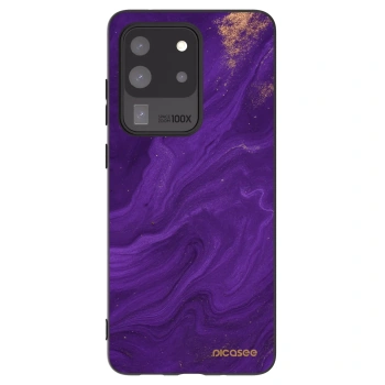 Picasee Samsung Galaxy S20 Ultra 5G G988F Hülle - Schwarzes Silikon - Purple
