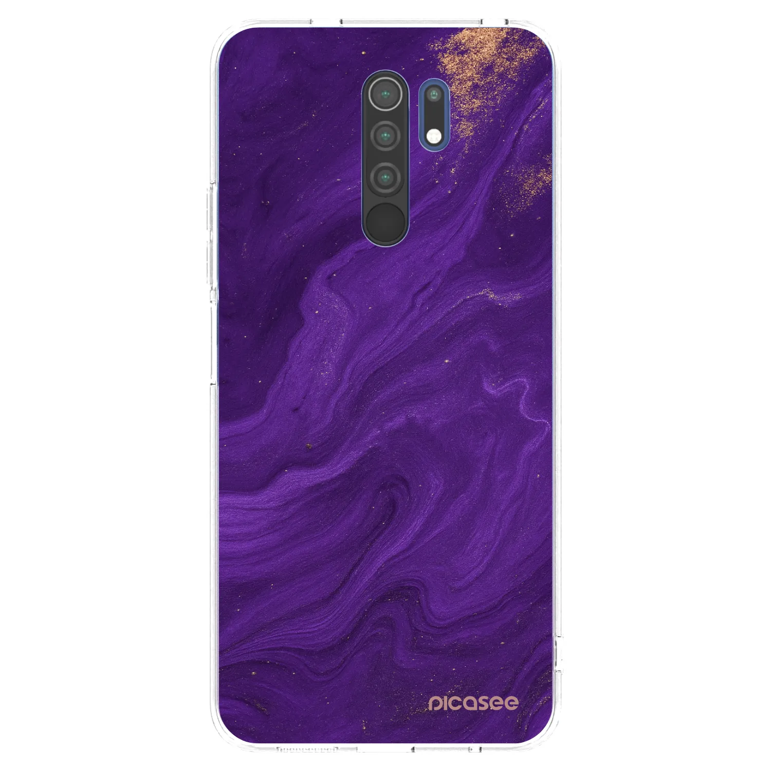 Picasee Xiaomi Redmi 9 Hülle - Transparentes Silikon - Purple