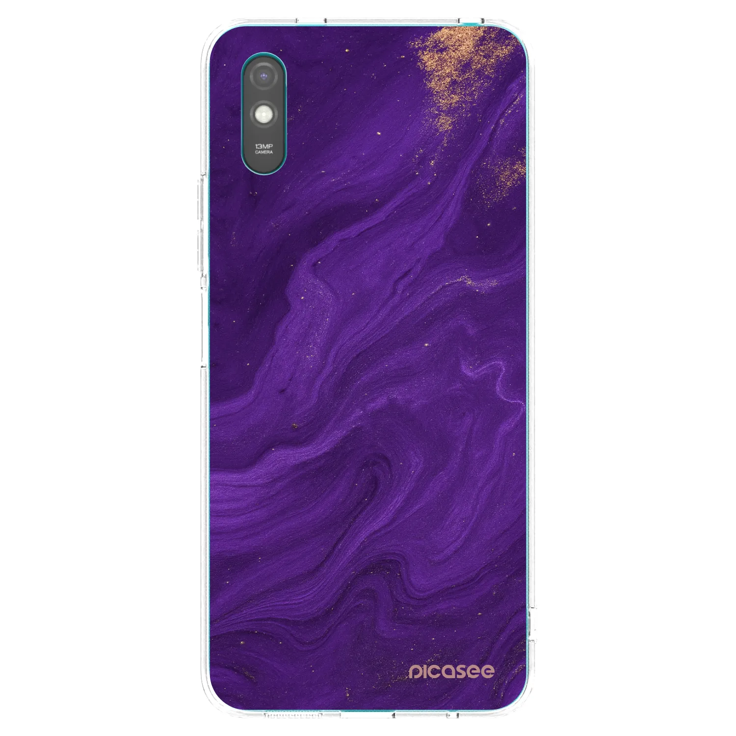 Picasee Xiaomi Redmi 9A Hülle - Transparentes Silikon - Purple