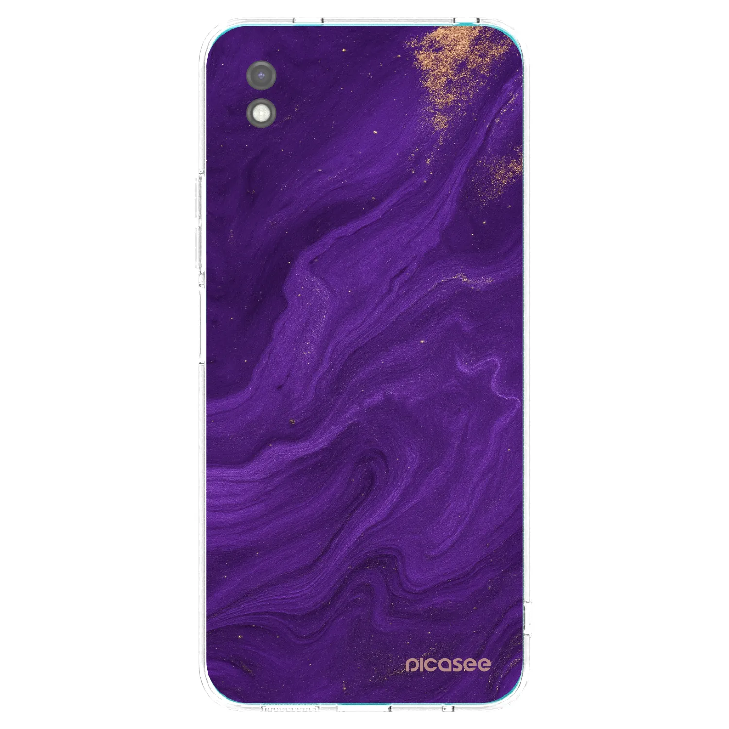 Picasee Xiaomi Redmi 9A Hülle - Schwarzes Silikon - Purple