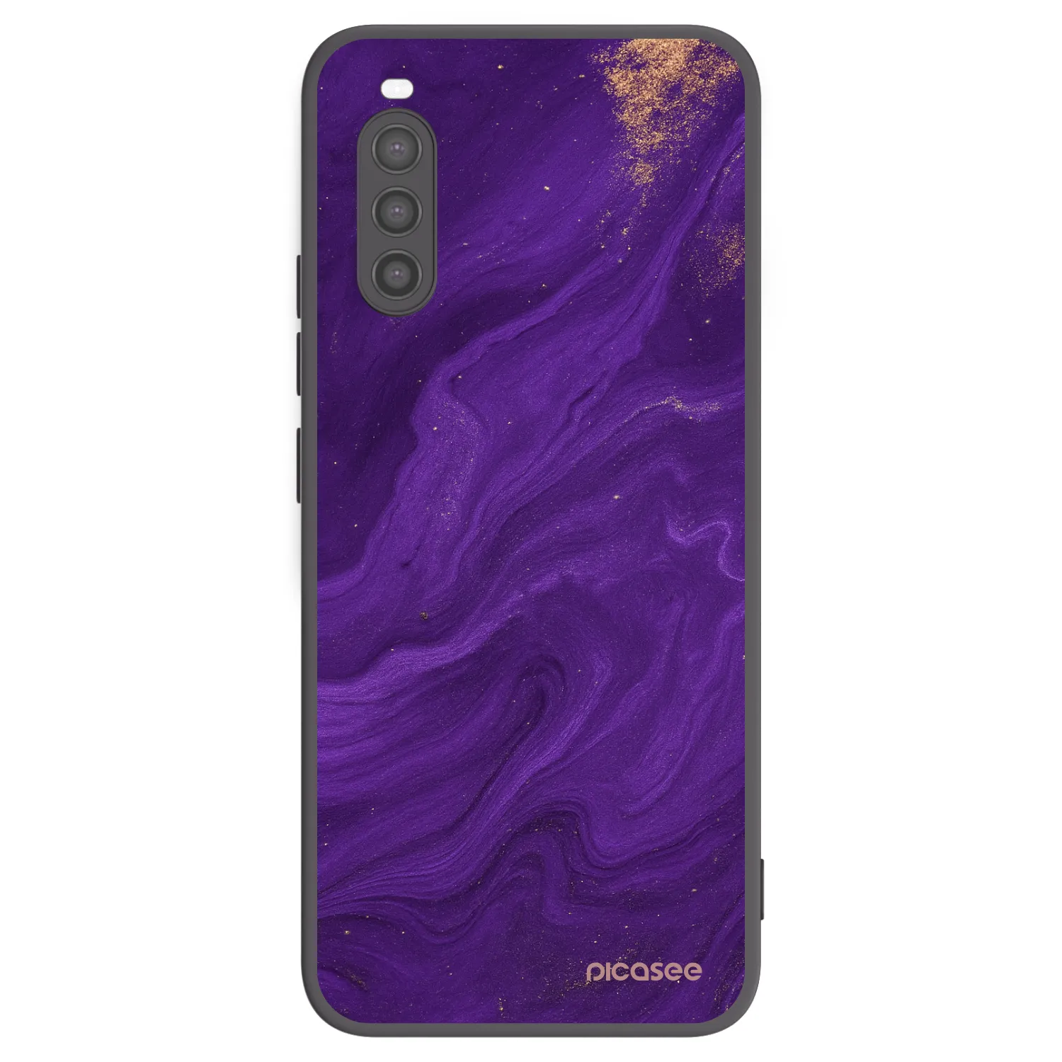 Picasee Sony Xperia 10 II Hülle - Schwarzes Silikon - Purple