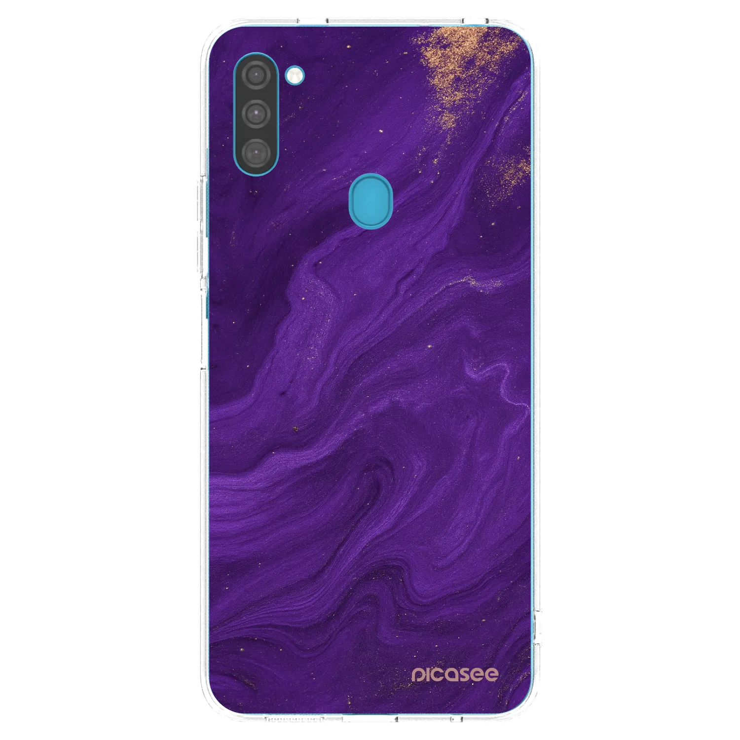 Picasee Samsung Galaxy M11 Hülle - Transparentes Silikon - Purple