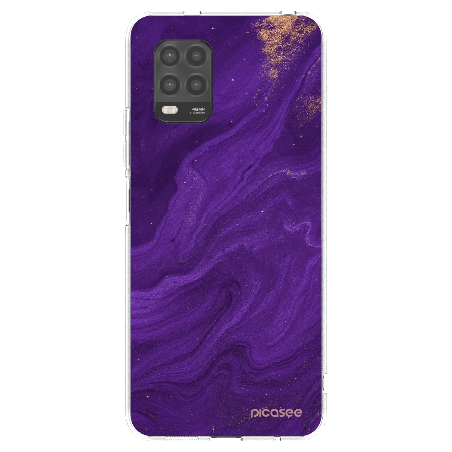 Picasee Xiaomi Mi 10 Lite Hülle - Transparentes Silikon - Purple