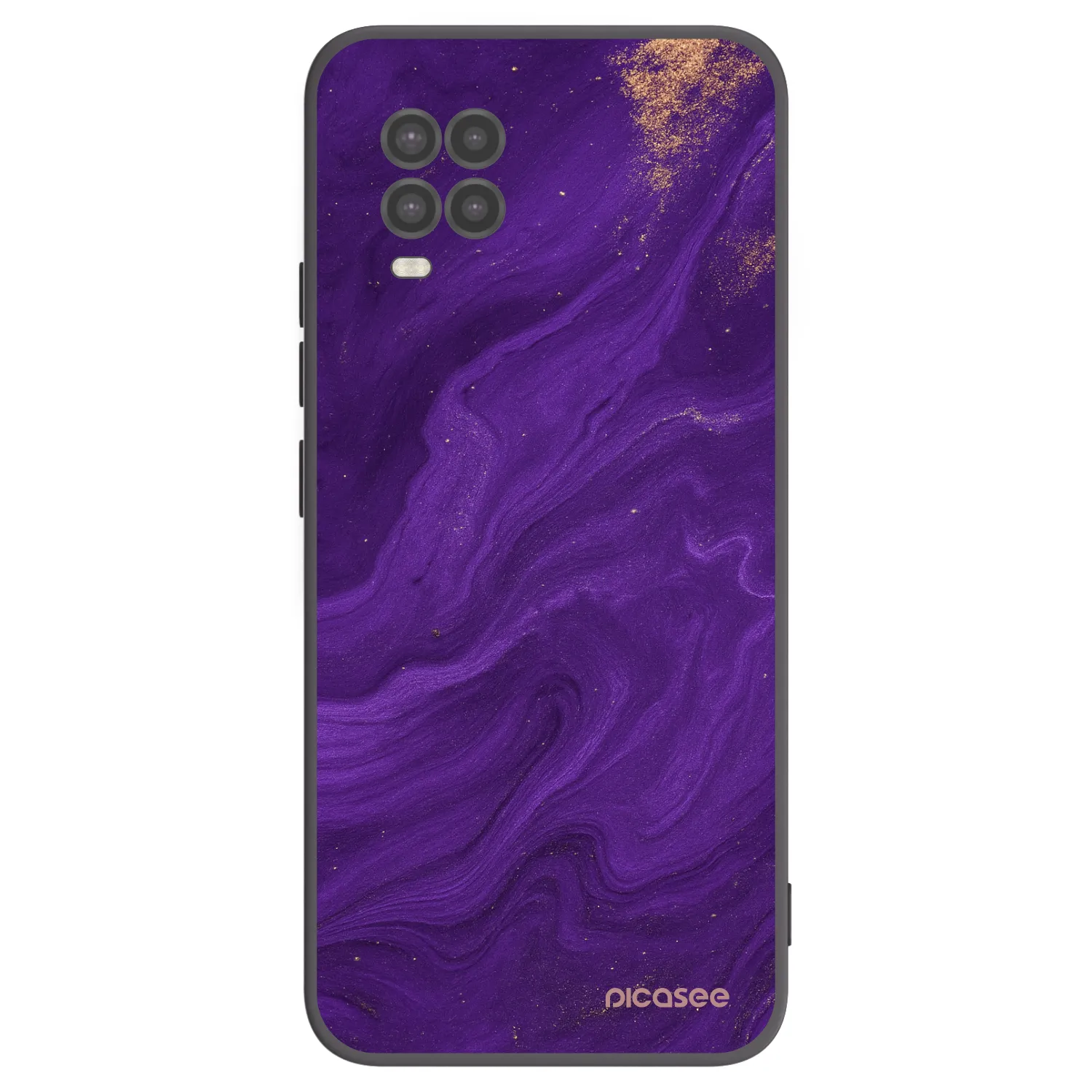 Picasee Xiaomi Mi 10 Lite Hülle - Schwarzes Silikon - Purple