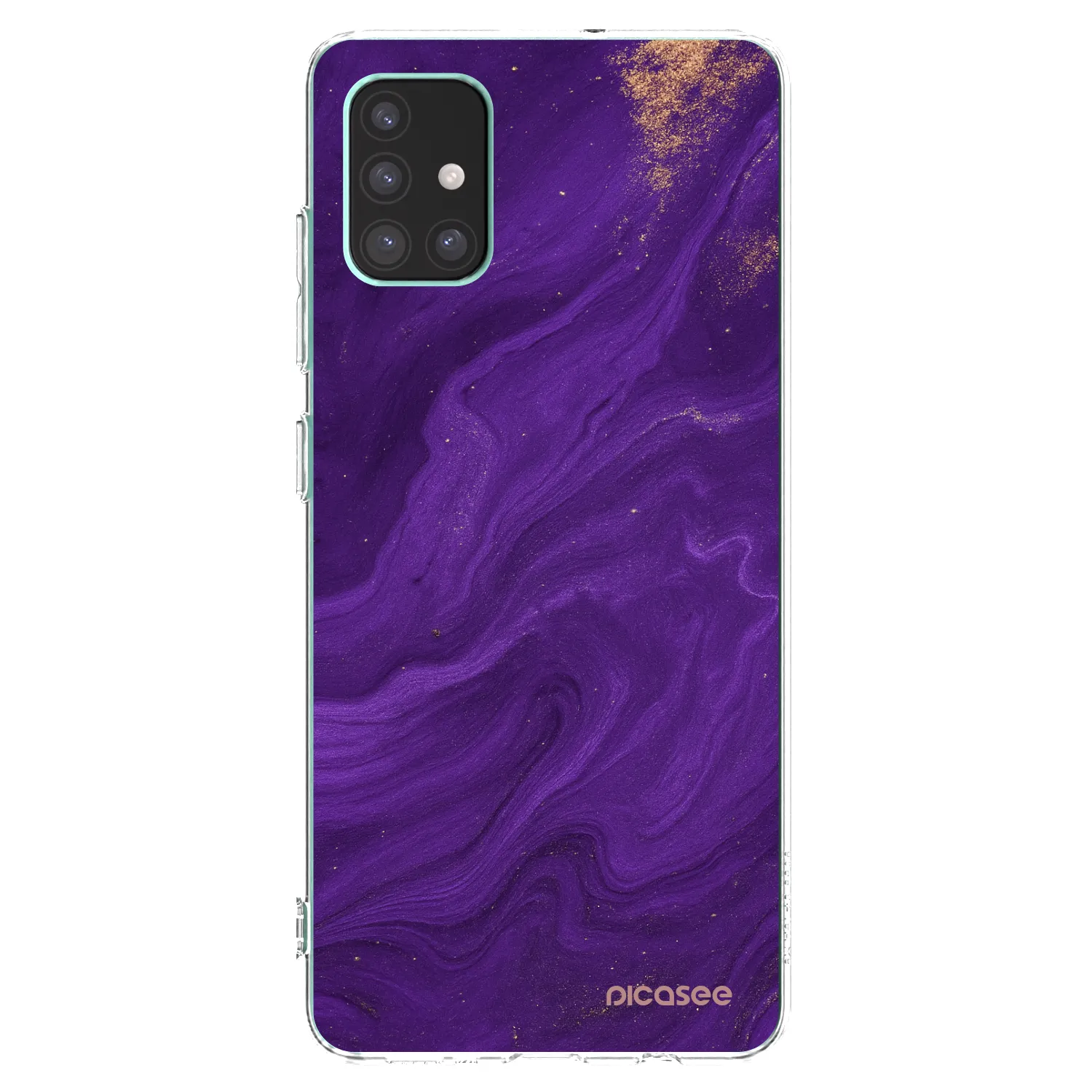 Picasee Samsung Galaxy M51 M515F Hülle - Transparentes Silikon - Purple